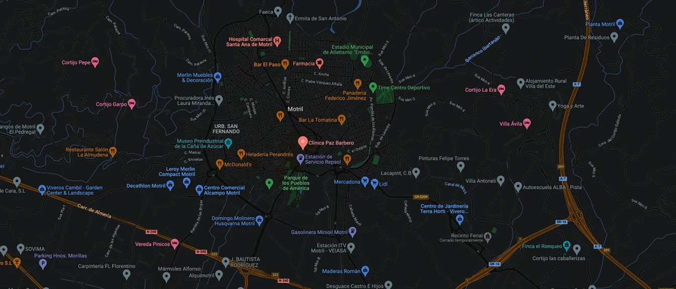 Localización de Clínica Paz Barbero en Google Maps